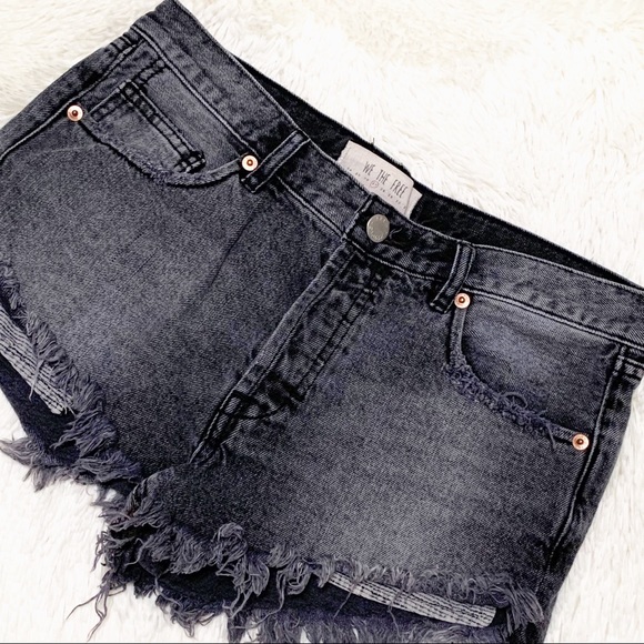 We The Free Pants - We The Free Charcoal Gray Cut Off Jean Shorts Size 27